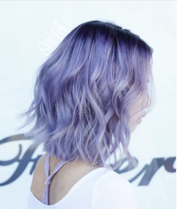 blond lilas pour l'hiver