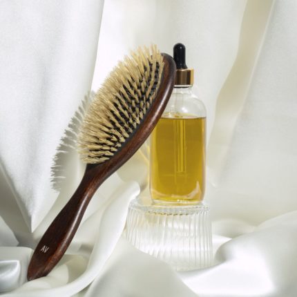 brosse a cheveux et huile de coco 