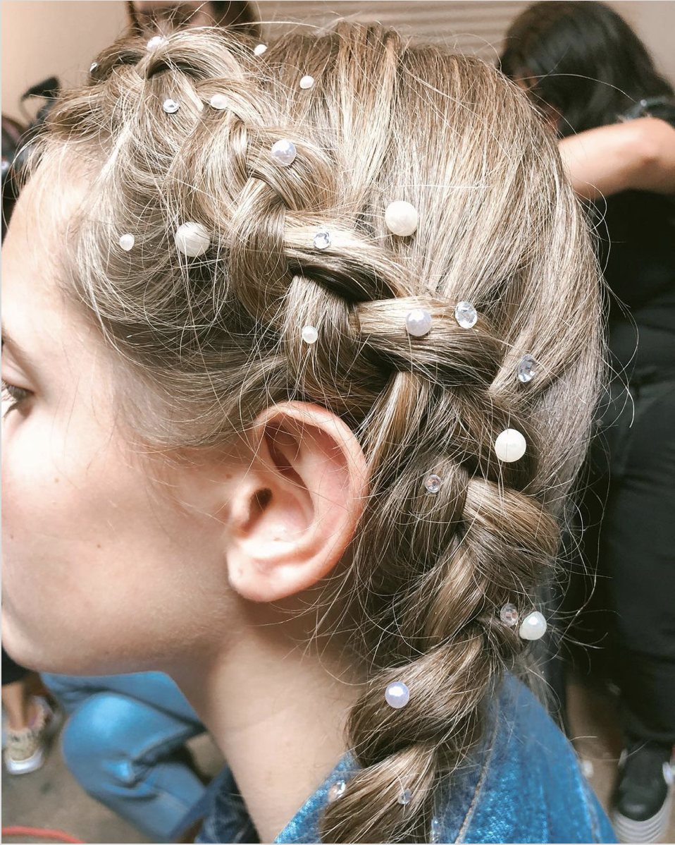 tresse avec des perles